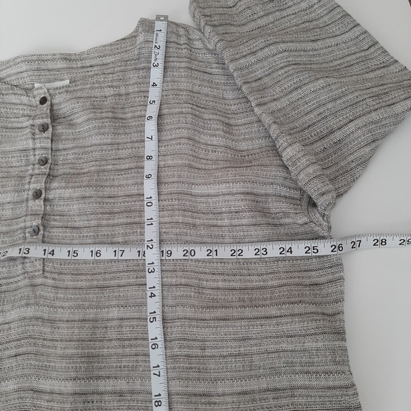 Pure Jill Linen Lagenlook Top Gray Size Large - Picture 10 of 13